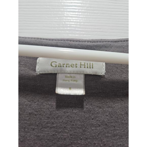 Garnet Hill Gray A-Line Dress Scoop Neck Minimalist Lagom Soft Knit Size S - Picture 2 of 6